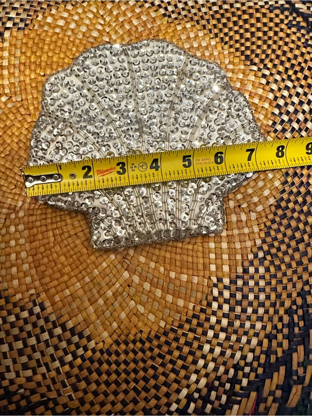 Vintage Sequenced Seashell Mini Clutch